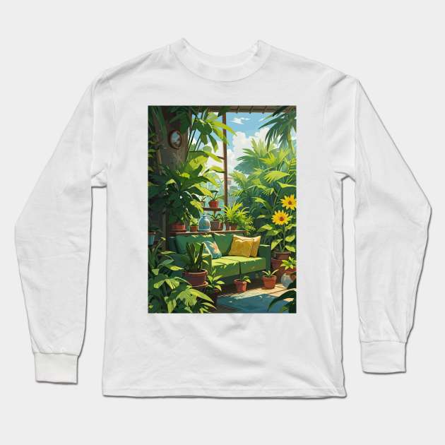 Perfect Spot For Siesta Long Sleeve T-Shirt by Naui Kev Art